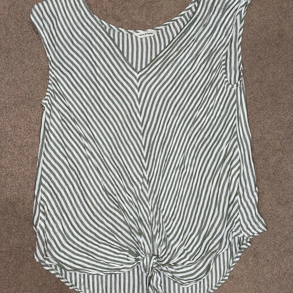 Medium Green Striped Tee